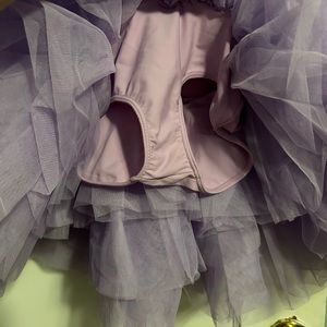 Lavender white lace tutu ballet costume dress